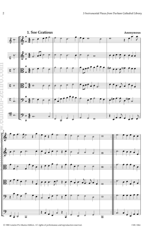 Three Pieces from Durham Cathedral (viols)