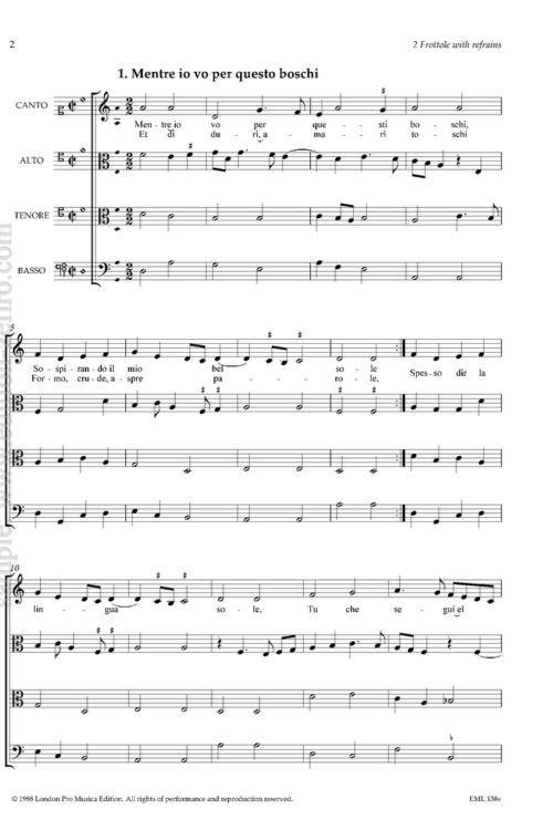 Two Frottole with Refrains (viols)