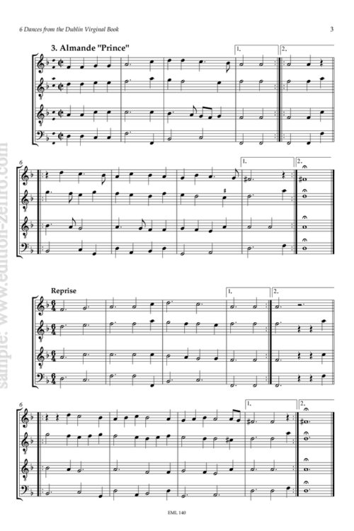 6 dances from the Dublin Virginal Book