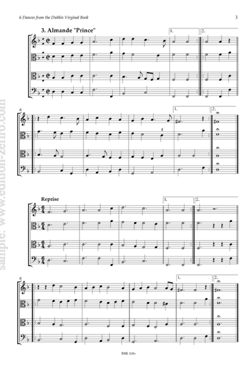 6 dances from the Dublin Virginal Book (viols)