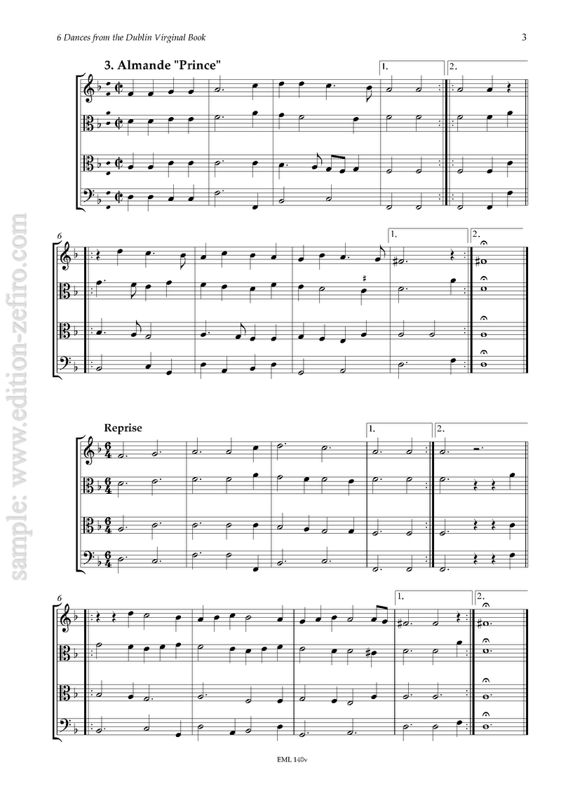 6 dances from the Dublin Virginal Book (viols)