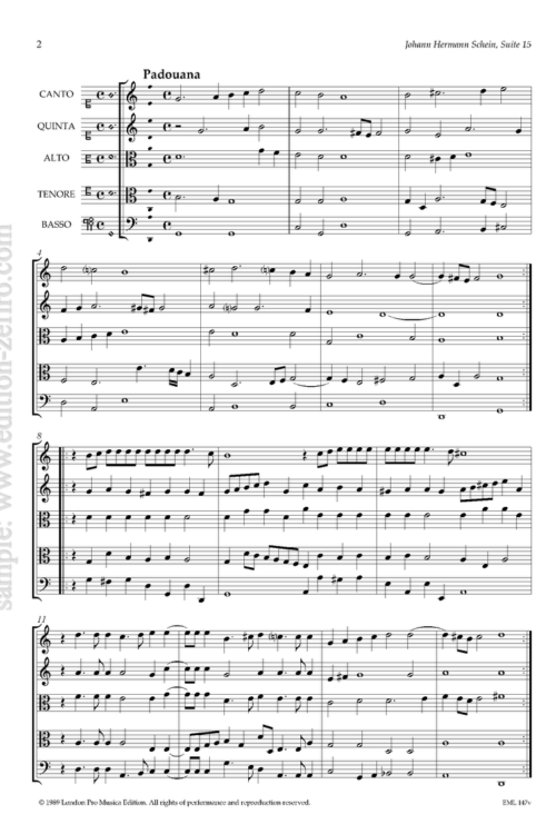 Suite 15 (viols) : Johann Hermann Schein