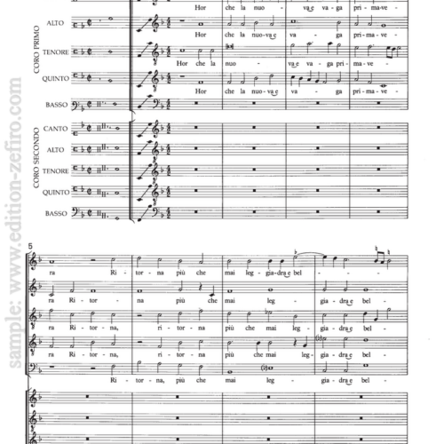 Hor che la nuova e vaga primavera : Roland de Lassus