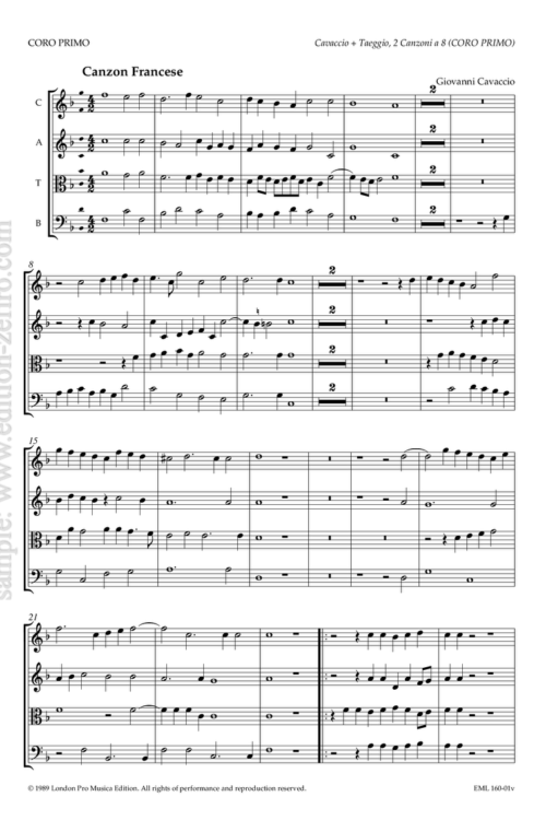 Two Canzoni (viols) : Giovanni Cavaccio and Giovanni Domenico Rognoni Taeggio