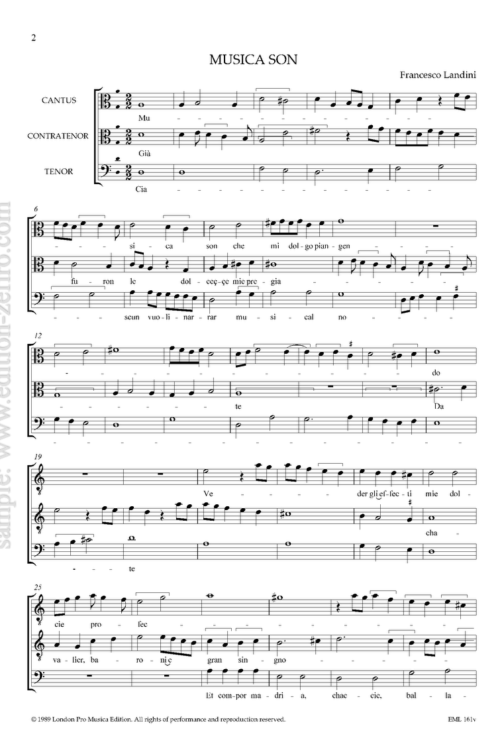 Musica son (viols) : Francesco Landini