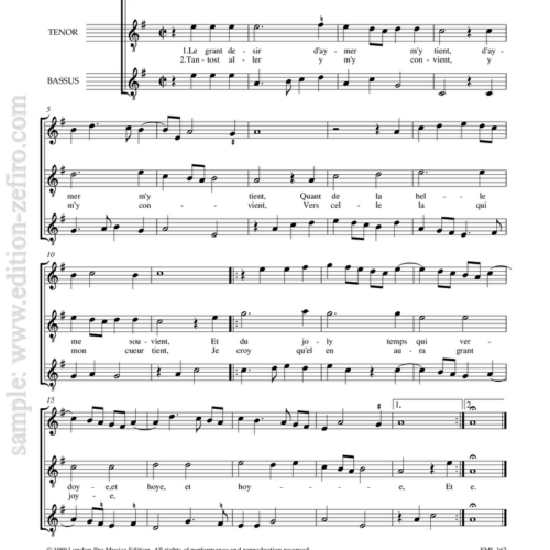 Three Chansons : Loyset Compère