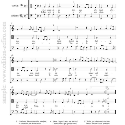 Three Chansons (viols) : Loyset Compère