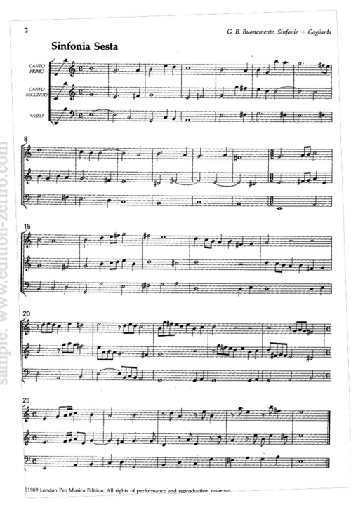 Sinfonie & Gagliard : Giovanni Battista Buonamente