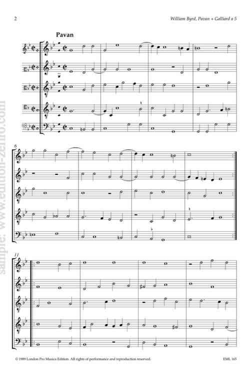 Pavan & Galliard (includes original 5th part from Kassel) : William Byrd