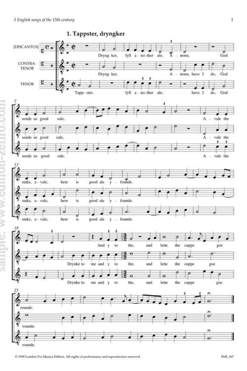 Five English Songs à3 (c15)