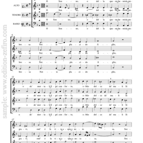 O Sonno : Cipriano de Rore