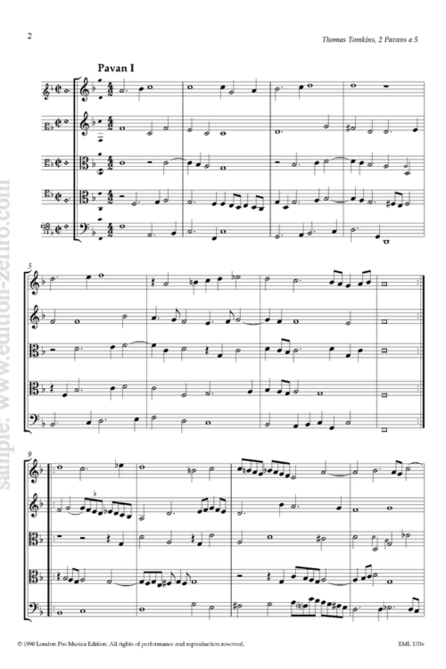 Two Pavans (viols) : Thomas Tomkins