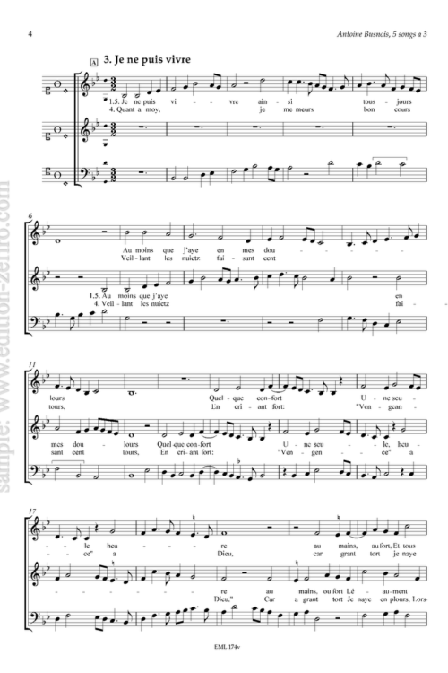 Antoine Busnois - Five French Songs (viols)