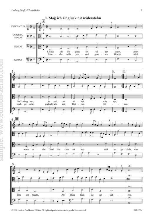 Four Tenorlieder : Ludwig Senfl (scored for viols)
