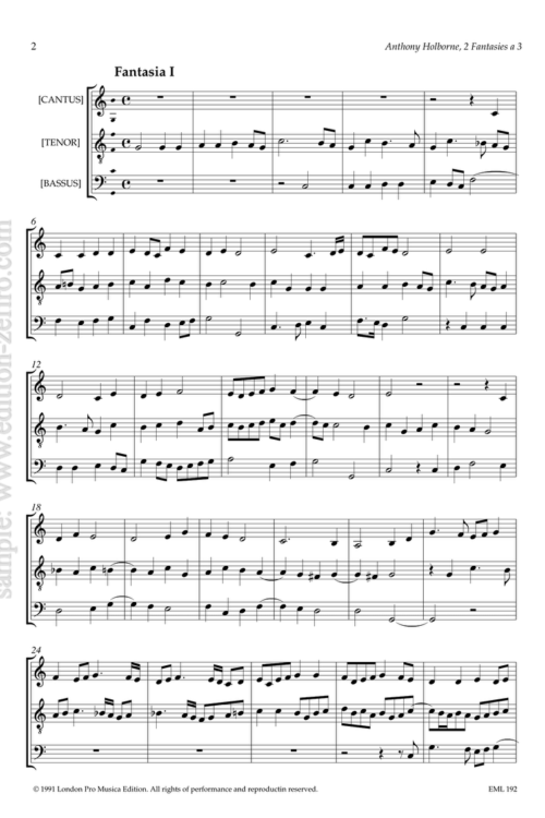 Anthony Holborne - Two Fanstasias
