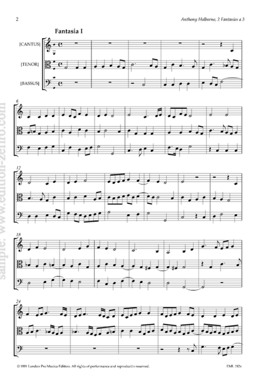 Anthony Holborne : Two Fanstasias (viols)