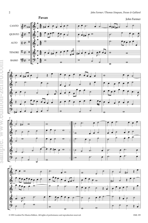 John Farmer and Thomas Simpson - Paduana and Gagliarda