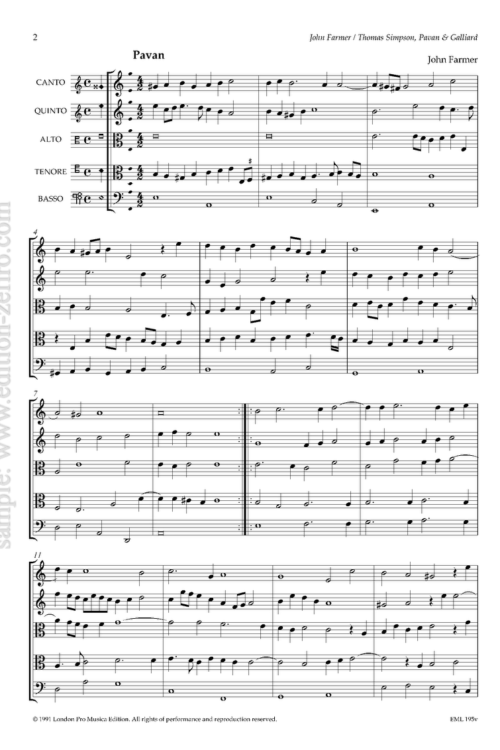 John Farmer and Thomas Simpson - Paduana and Gagliarda (viols)