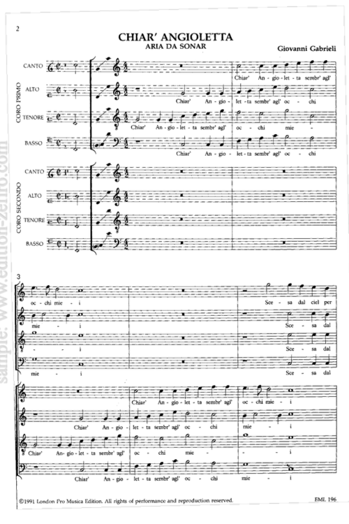 Giovanni Gabrieli - Chiar' Angioletta (viols)