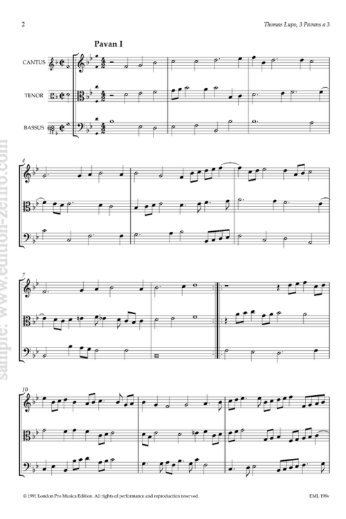 Thomas Lupo - Three Pavans à3 (viols)