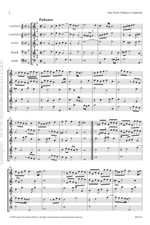 Isaac Posch - Pavan and Galliard