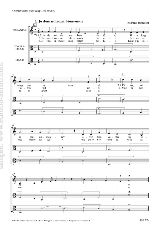 Four French Songs of the early 15th century (viols)