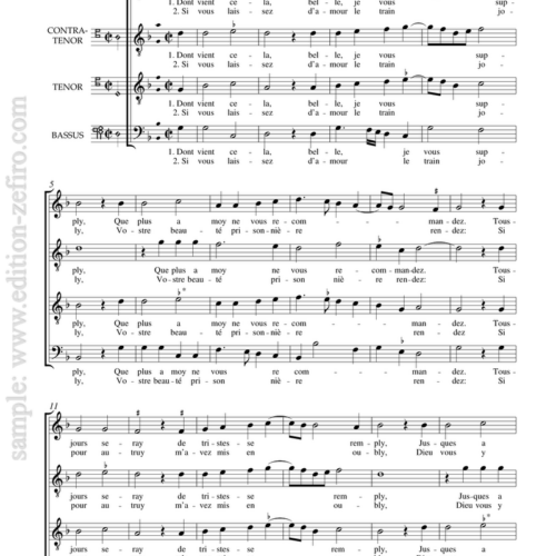 Claudin de Sermisy - Two Chansons of Clement Marot