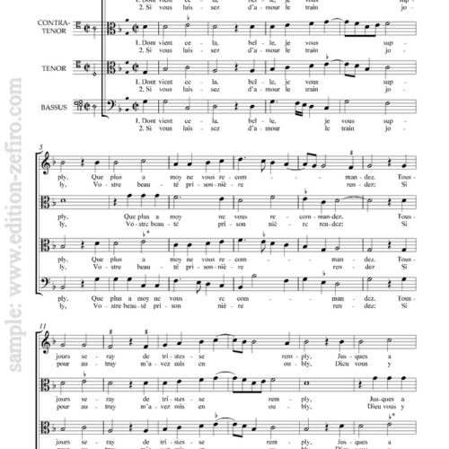 Claudin de Sermisy : Two Chansons à4 (viols)