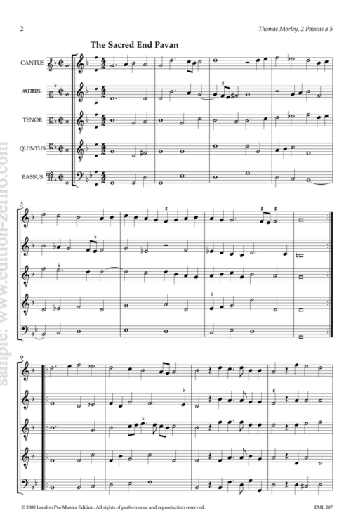 Thomas Morley - Two Pavans à5