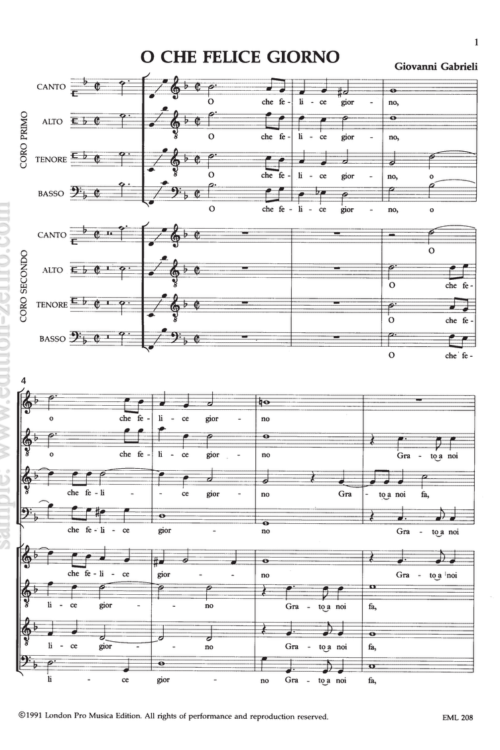 Giovanni Gabrieli - O che felice giorno