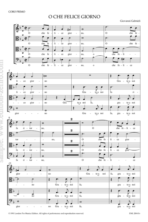 Giovanni Gabrieli - O che felice giorno (viols)