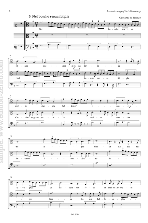 Three Canonic Songs of the 14th century (à3 viols)