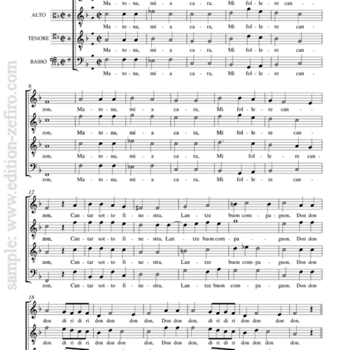 Roland de Lassus - Matona Mia Cara à4