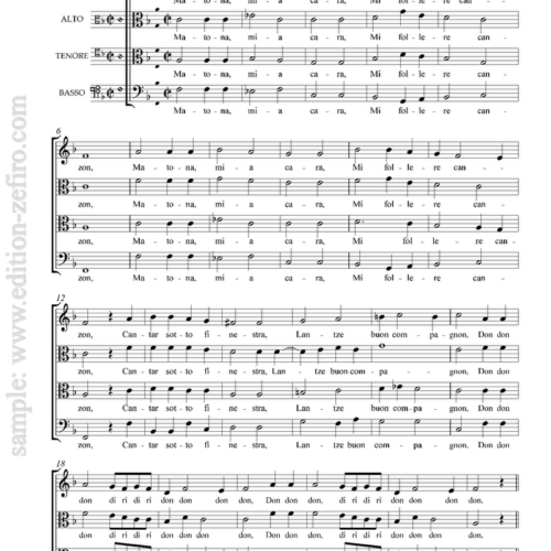 Roland de Lassus - Matona Mia Cara à4 (viols)