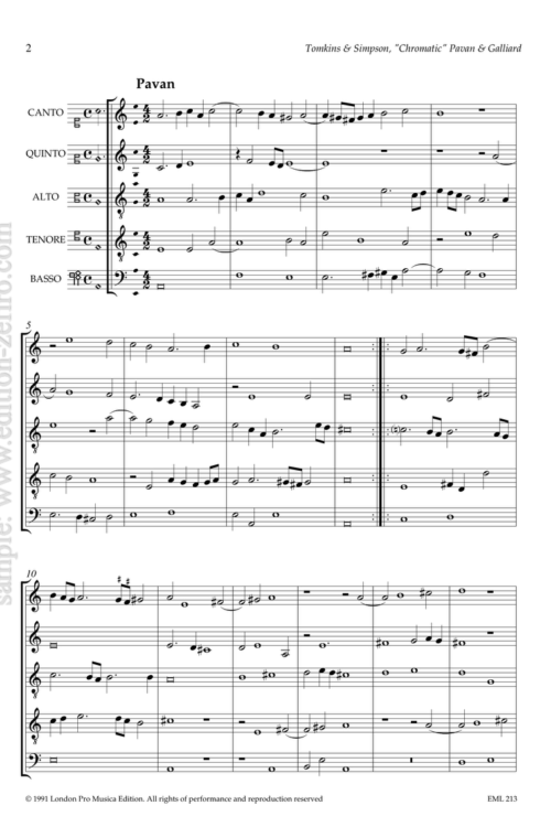 Thomas Tomkins - Chromatic Pavan & Galliard à5