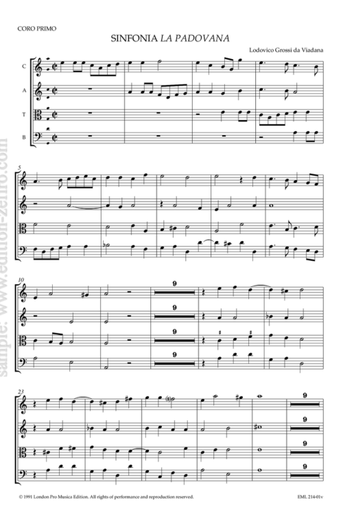 Lodovico Grossi da Viadana - La Padovana à8 (1610) (viols)