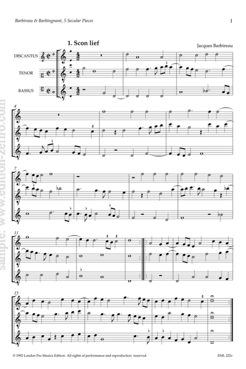 Five Secular Pieces à3