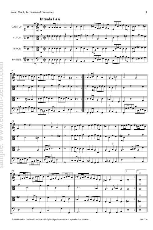 Isaac Posch - Intradas and Courantes à4 (viols)