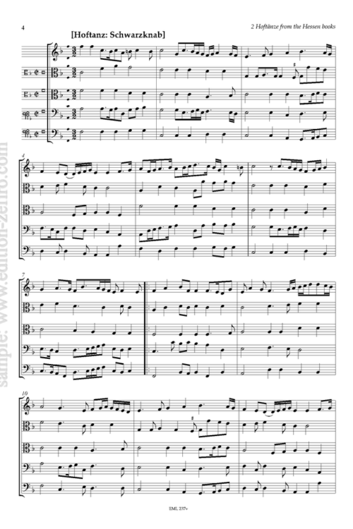 2 Hoftänze from the Hessen Books (viols)