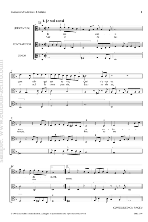 Guillaume de Machaut - Four Ballades (viols)