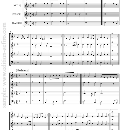 Elias Nikolaus Ammerbach - Four dances à4 (1583)