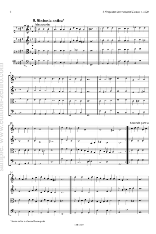 Eight Neapolitan dances à4 (viols)