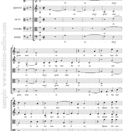 Carlo Gesualdo - O com è gran martire à5 (viols)