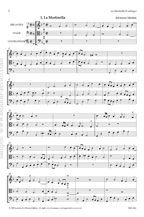 Johannes Martini and Heinrich Isaac - La Martinella à3 (viols)