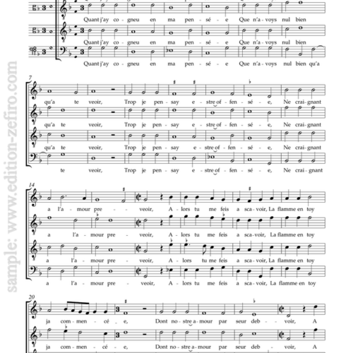 Pierre Regnault Sandrin - Four Chansons à4