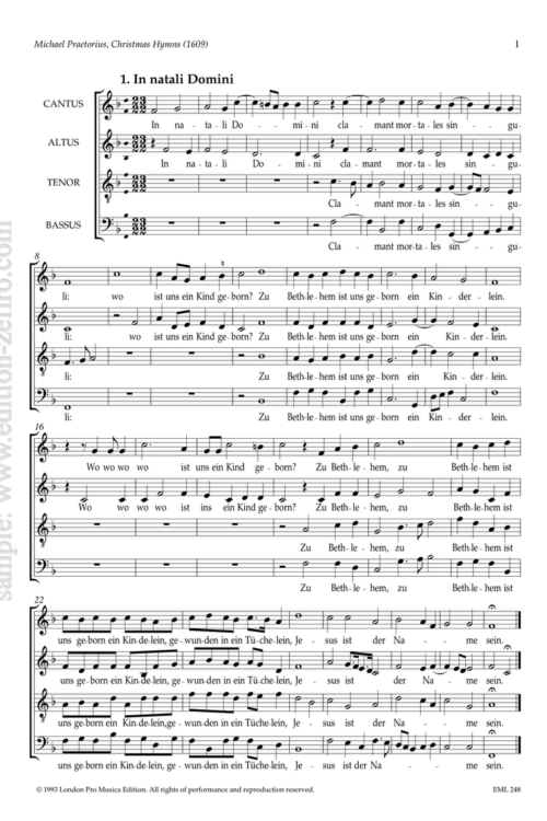 Michael Praetorius - Christmas Hymns à4
