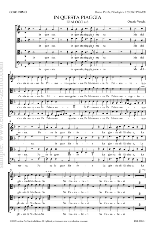 Orazio Vecchi - Two Dialoghi à8 (viols)