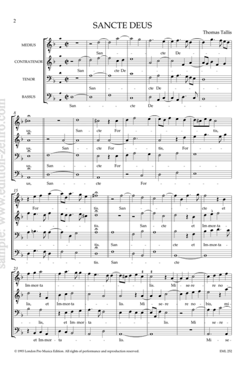 Sancte Deus - Thomas Tallis