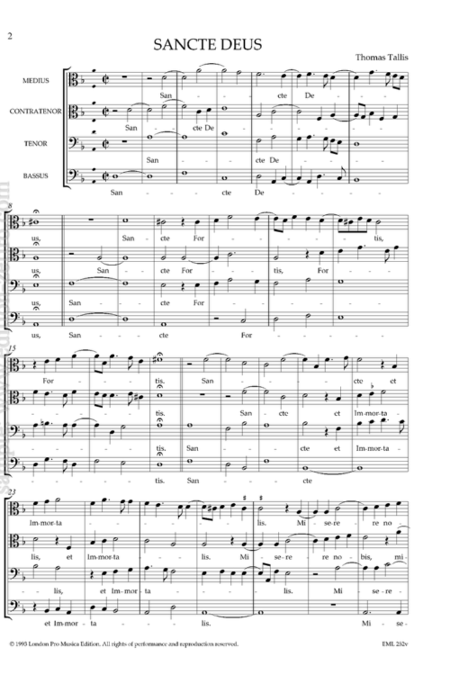 Sancte Deus - Thomas Tallis