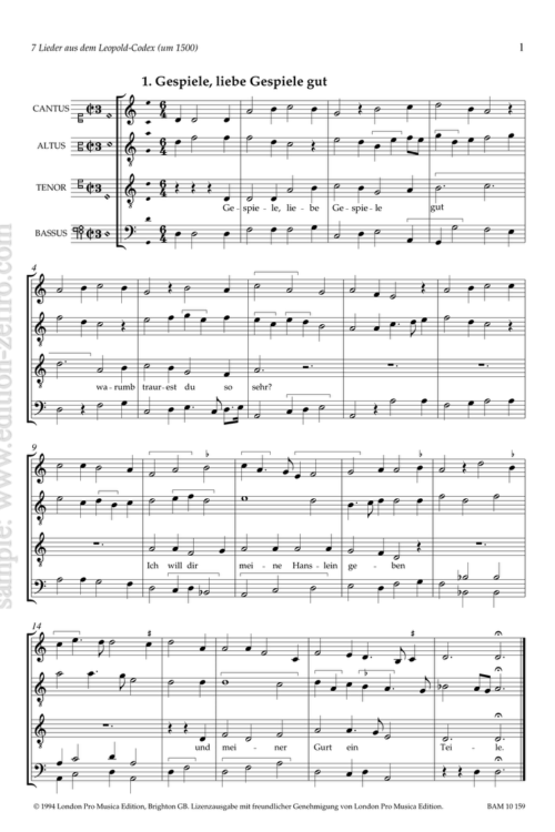 7 Lieder from the Leopold Codex